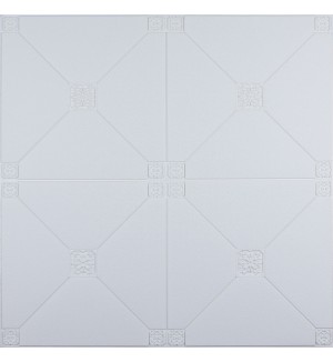 Самоклеюча 3D панель біла піраміда 700x700x4.5мм