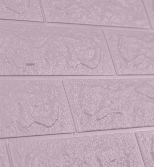 Самоклеющаяся декоративная 3D панель под светло-фиолетовый кирпич 4 мм Самоклеющаяся декоративная 3D панель под светло-фиолетовый кирпич 4 мм